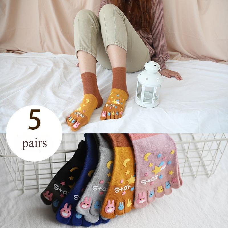 5 Paar Fünf-Finger-Socken für  – Toe Sock Split Bewertung und Preis
