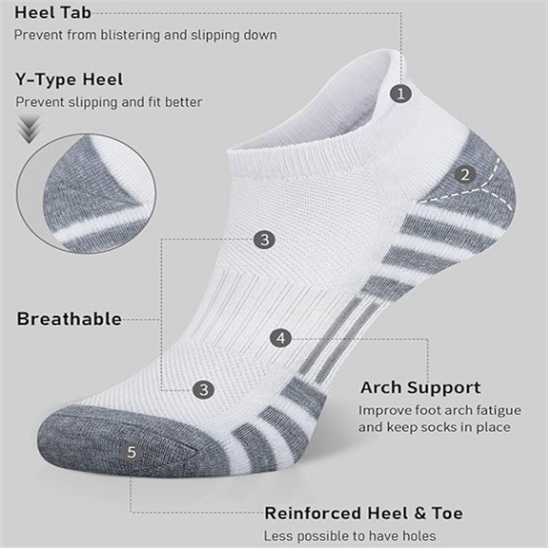 6/12 Paar Knöchel-Sportsocken, – Athletic Sock Cushion Bewertung und Preis